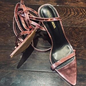 Fashion Nova No Drama Club Heeled Sandals in Pink